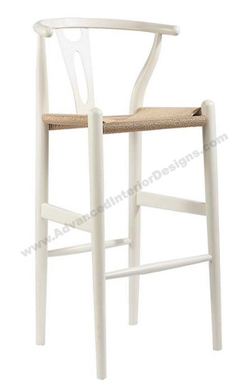 wishbone stool white 1